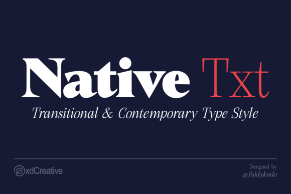 Native-Txt: A Bold Serif for Better Reading