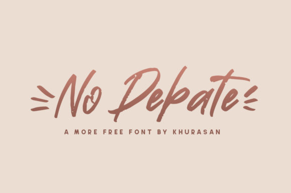 No Debate Font: A Creative Choice