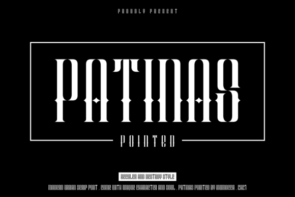 Patinas Pointed Font for Business