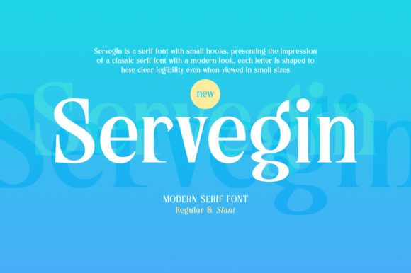 Servegin: A Bold Serif for Craft Creations